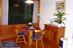 Esszimmer der rustikalen Ferienhäuser für den Familienurlaub in der Lünerburger Heide für zwei Personen